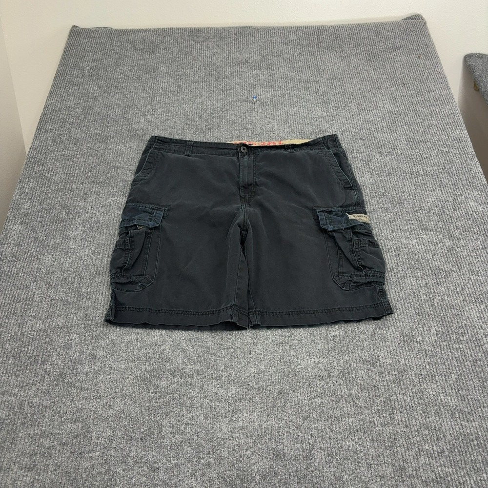 Unionbay Cargo Shorts Mens 40 Black Cotton Multi Pocket Outdoor Casual‎ Utility